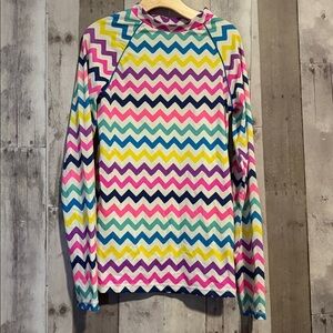 Boden Youth Chevron Swimsuit Rashguard 15-16 years